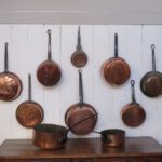 vintage copper pots